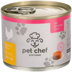 Мясной паштет для взрослых собак Pet Chef 200г (курица) (4820255190129)