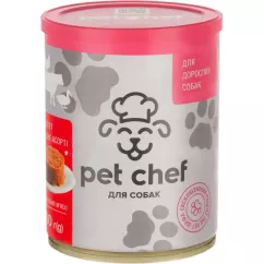М'ясний паштет для дорослих собак Pet Chef 360г (м'ясне асорті) (4820255190266)