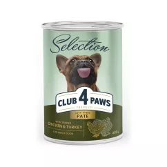 Мясной паштет для взрослых собак Club 4 Paws Премиум Cелекшн 400г (курица и индейка) (B2550101)