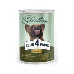 Мясной паштет для взрослых собак Club 4 Paws Премиум Cелекшн 400г (курица и говядина) (B2550301)