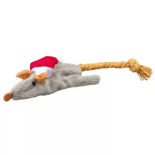 Різдвяна мишка, білка, 14-17 см, 1шт (в асортименті) іграшка для котів - фото №2