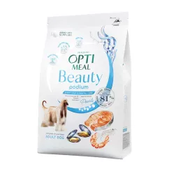 Optimeal Dog Beauty Podium Shiny Coat & Dental Care 1,5 кг (морепродукты) сухой беззерновой корм для