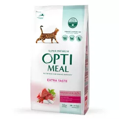 Сухой корм для взрослых кошек Optimeal Adult Cat High in Veal 1,5 кг (телятина) (B1800501)