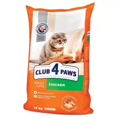 Сухой корм для взрослых кошек Club 4 Paws Premium 14 кг (курица) (B4630401)