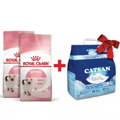Сухий корм для кошенят Royal Canin Kitten | 4 кг + Catsan 10 л (домашня птиця) (11297)