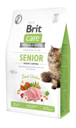 Сухой корм для летних кошек с лишним весом Brit Care Cat GF Senior Weight Control 2 кг (курица) (171314/0945)