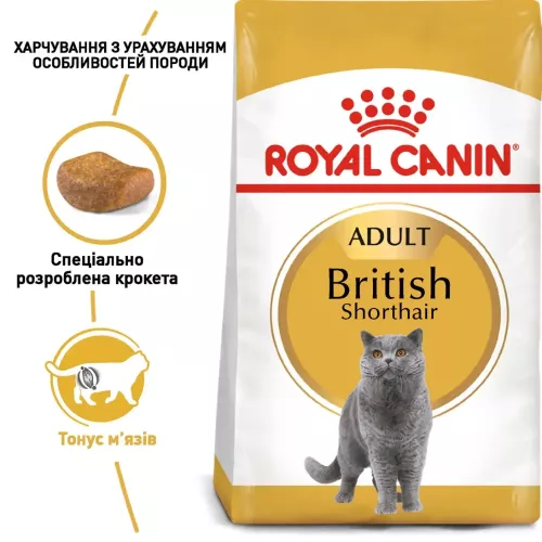 Сухой корм для котов породы британская короткошерстная Royal Canin British Shorthair Adult | 4 кг + Catsan 10 л (домашняя птица) (11287) - фото №2