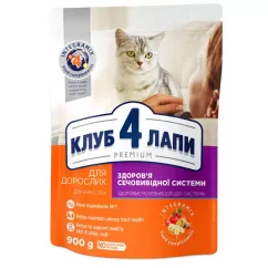 Клуб 4 лапи Premium Urinary 900 г (курка) сухий корм для котів при захворюваннях сечовивідних шляхів