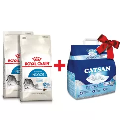 Сухой корм для кошек, живущих в помещении Royal Canin Indoor | 4 кг + Catsan 10 л (домашняя птица) (11296)