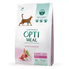 Сухой корм для кошек с чувствительным пищеварением Optimeal 4 кг (ягненок) (B1841101)