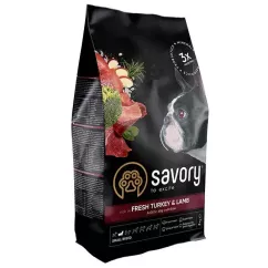 Savory 3 кг (індичка та ягня) сухий корм для собак малих порід