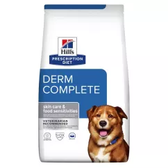 Hills PD Canine DermComplete, 4 кг (яйце та рис) сухий корм для собак при харчовій алергії та атопіч
