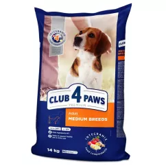 Club 4 Paws Premium 14 кг (курица) сухой корм для собак средних пород