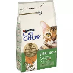 Purina Cat Chow Sterilized 1,5 кг (індичка) сухий корм для стерилізованих котів