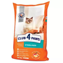 Клуб 4 лапи Premium 14 кг (курка) сухий корм для стерилізованих котів