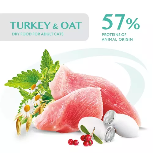 Сухой корм для кошек Optimeal Adult Cat Sterilised Turkey With Oat 1,5 кг (индейка и овес) (B1800601 - фото №2