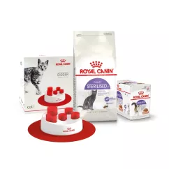 Сухой корм для стерилизованных кошек Royal Canin Sterilised 37 | 2 кг + 12 шт х 85 г паучей влажного корма для кошек + интерактивная кормушка (11440)
