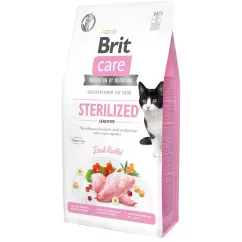Brit Care Cat GF Sterilized Sensitive 7 кг (кролик) сухий корм для стерилізованих котів з чутливим