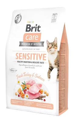 Сухой корм для кошек Brit Care Cat GF Sensitive 2 кг (индейка и лосось) (171282/0709)