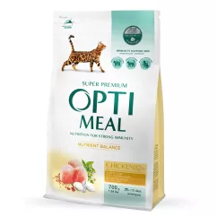 Сухой корм Optimeal Adult Cat Chicken для взрослых кошек 700 г (курица) (B1811202)