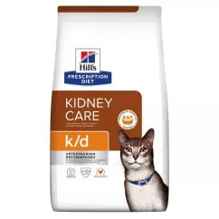 Сухий корм для котів, при захворюваннях нирок Hills Prescription Diet Feline k/d 1,5 кг (домашня птиця) (605988)