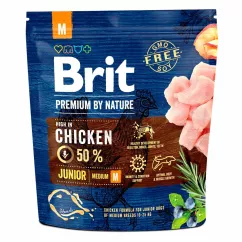Brit Premium Junior M 1 kg (курица) сухой корм для щенков и молодых собак средних пород