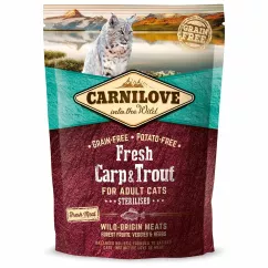 Сухий корм для стерилізованих котів Carnilove Fresh Carp & Trout 400 г (риба) (170876/7427)