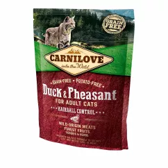 Сухой корм для вывода шерсти у кошек Carnilove Cat Duck & Pheasant - Hairball Controll 400 г (утка и фазан) (170191/2355)