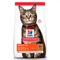 Сухой корм для взрослых кошек Hills Science Plan Adult 1,5 кг (ягненок) (604066)