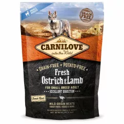 Carnilove Ostrich & Lamb 1,5 kg (ягня та страус) сухий корм для дорослих собак дрібних порід