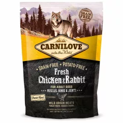 Carnilove Fresh Chicken & Rabbit 1,5 кг (курка та кролик) сухий корм для дорослих собак усіх порід