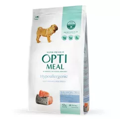 Optimeal 12 кг (лосось) сухой гипоаллергенный корм для взрослых собак средних и крупных пород