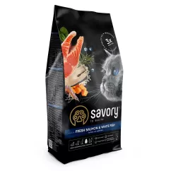 Сухий корм для довгошерстих котів Savory 2 кг (лосось) (30020)