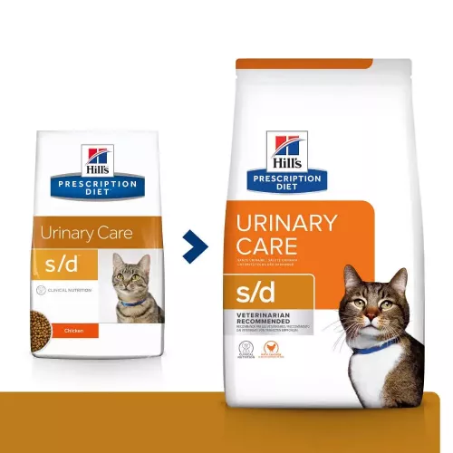 Hills Prescription Diet s/d Urinary 3 кг (курка) сухий корм для котів для розчинення струвітних каме - фото №2