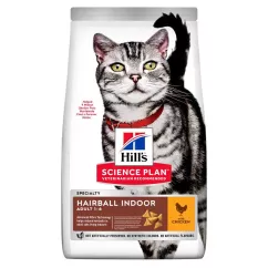 Сухой корм для кошек Hills Science Plan Adult Hairball Indoor с эффектом вывода шерсти 3 кг (курица) (604140)