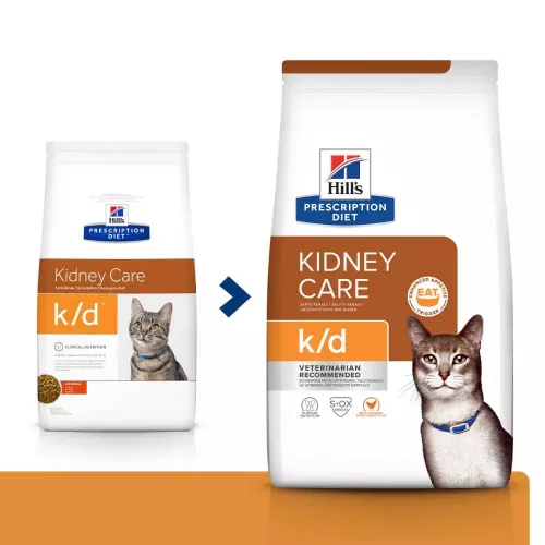 Сухий корм для котів при захворюваннях нирок Hills Prescription Diet k/d 3 кг (курка) (605986) - фото №2