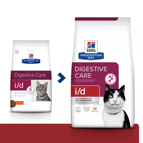 Hills Prescription Diet i/d 8 кг (AB+) (курица) сухой корм для котов при заболеваниях желудочно-кише - фото №2