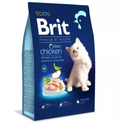 Brit Premium by Nature Cat Kitten 8 кг (курка) сухий корм для кошенят