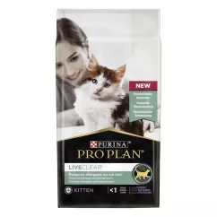 Purina Pro Plan Live Clear Kitten 1,4 кг (индейка) сухой корм для котят