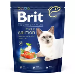 Brit Premium by Nature Cat Adult Salmon 300 г (лосось) сухой корм для котов