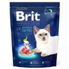 Brit Premium by Nature Cat Sensitive 300 г (ягненок) сухой корм для котов с чувствительным пищеварен