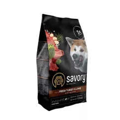 Savory 3 кг (индейка и ягненок) сухой корм для собак больших пород