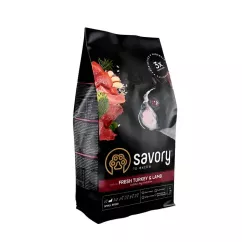 Savory 1 кг (індичка та ягня) сухий корм для собак малих порід