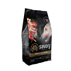 Savory 3 кг (кролик и утка) сухой корм для собак всех пород