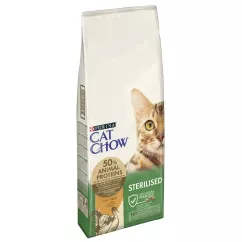 Purina Cat Chow Sterilized 15 кг (індичка) сухий корм для котів