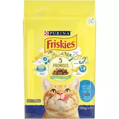 Сухой корм для стерилизованных кошек Friskies 10 кг (лосось и овощи) (7613033205064)