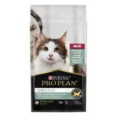 Purina Pro Plan LiveClear Sterilised 1,4 кг (индейка) сухой корм для котов