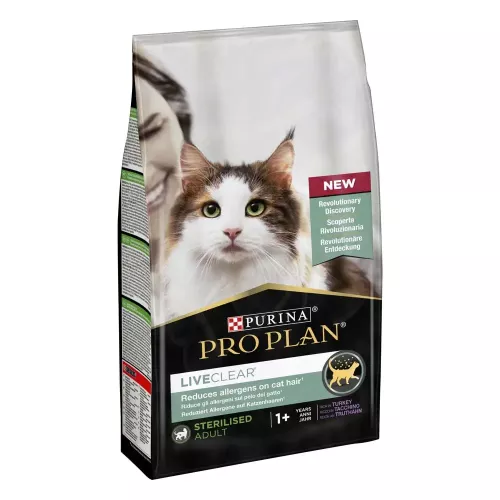 Purina Pro Plan LiveClear Sterilised 1,4 кг (індичка) сухий корм для котів - фото №2