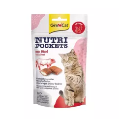 Ласощі для котів GimCat Nutri Pockets Яловичина + Солод 60 г (G-419305/400747)