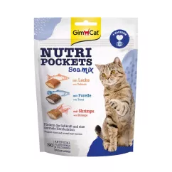 GimCat Nutri Pockets Ласощі для котів Морський мікс 150 г (G-419176/419268)